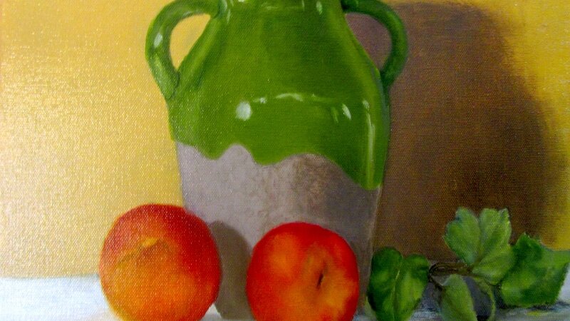 Peaches and Vase