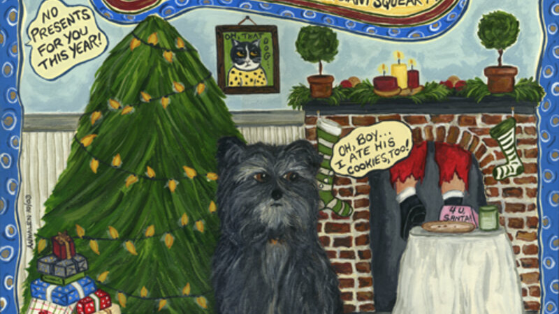 Acrylic on board of our Cairn terrier Peaches