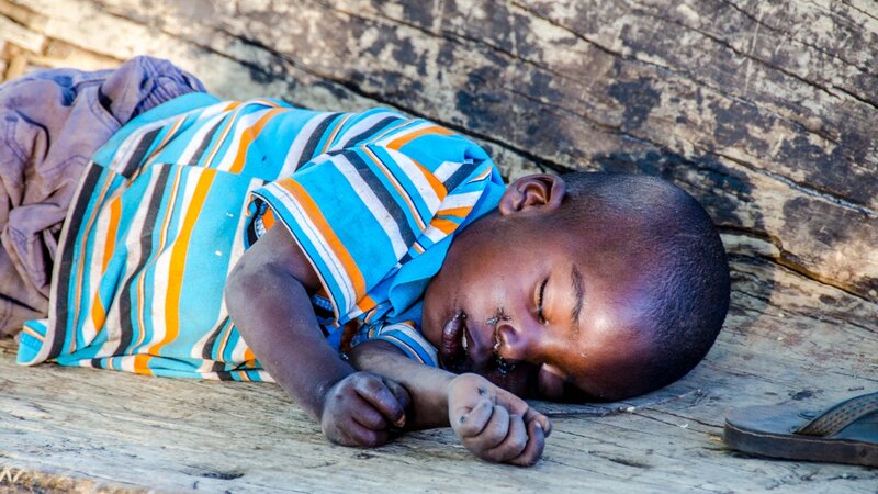 African Village; Infant Sleeping