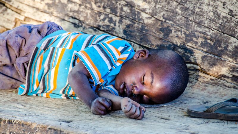 African Village; Infant Sleeping