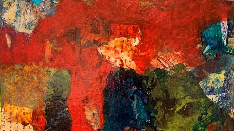 Phoenix Rising a mixed media creation by Myra Dwyer