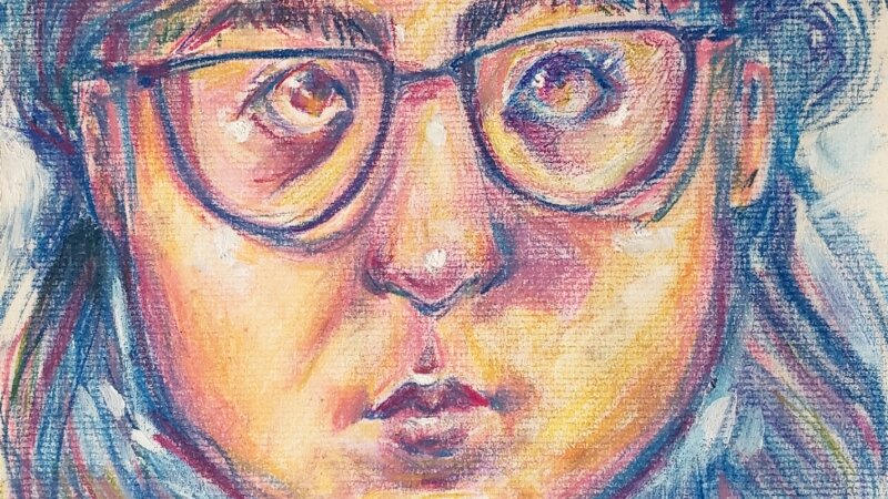 Pastel Pencil Self Portrait