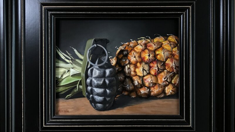 still life with pineapples