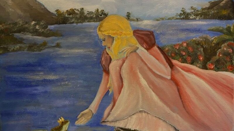 this piece was made with oil paint