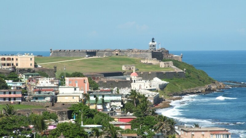 FORT  VIEW OF SHORE LINE SAN JUAN, PUERTO RICO