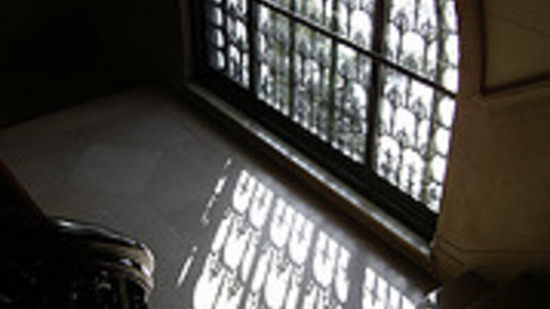 Light on the Library Stairs