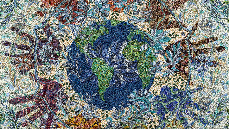 Original artwork by Ebova / Erika Pochybova from her "contemporary symbols" series. 