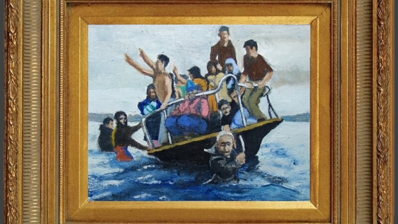 Refugees Off Lesbos