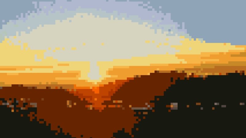 8bit sunset