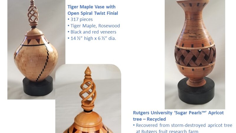 2019 RU Arts Program submission_L. Segal_Vase with finial. Apricot vase recycled