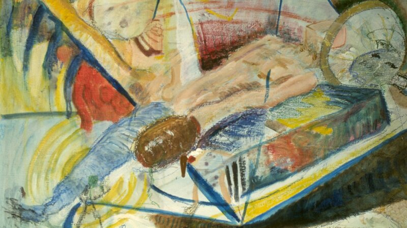 You Are The Ghost in the Machine: The Subconscious Mind, 2002. Acrylic and Oil Pastel on canvas, 48" x 35".