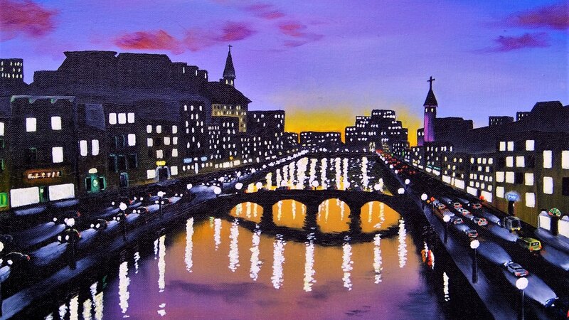 Sunset over the River