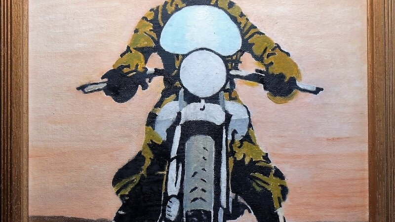 T.E. Lawerence on His Smith-Bouroughs Motorcycle