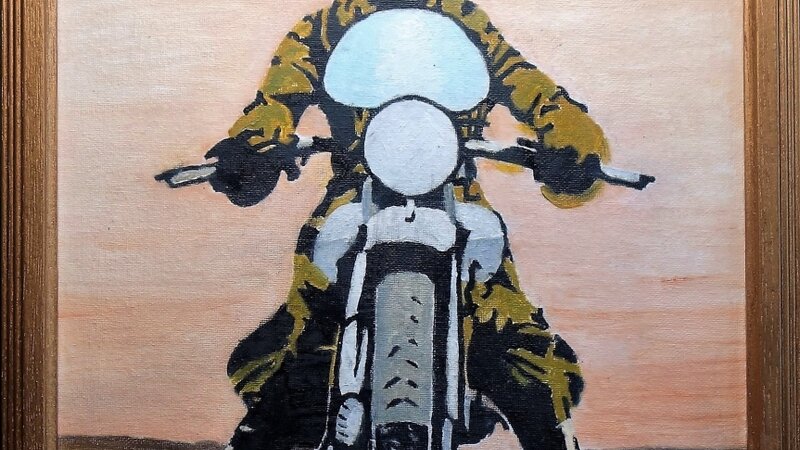 T.E. Lawerence on His Smith-Bouroughs Motorcycle