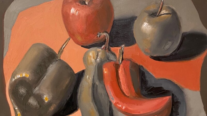 Still Life with Peppers and Apples