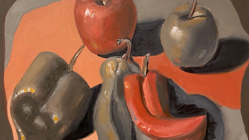 Still Life with Peppers and Apples