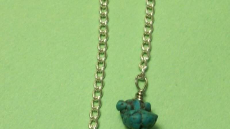 Chalk turquoise nugget earrings