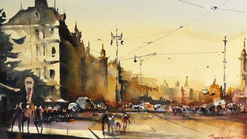 This plein air demo was painted late one afternoon in Vienna as part of my workshop there.