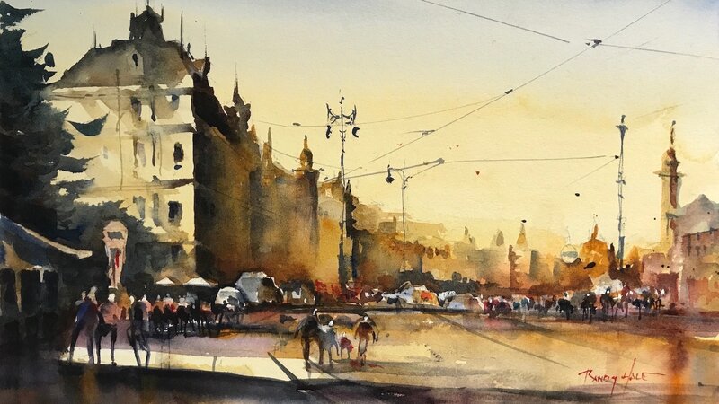 This plein air demo was painted late one afternoon in Vienna as part of my workshop there.