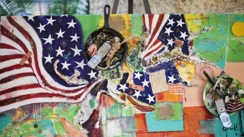 23rd Annual Exhibit Boy, Y'all Done Messed Up Mamas Red, White and Blue Tablecloth