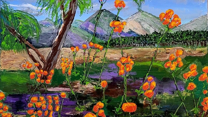 Red Birds of Paradise in Tucson