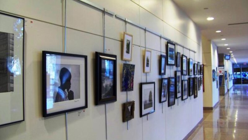 10th Annual Exhibit Just one of the art lined walls of the Charlotte / Mecklenburg Government Center