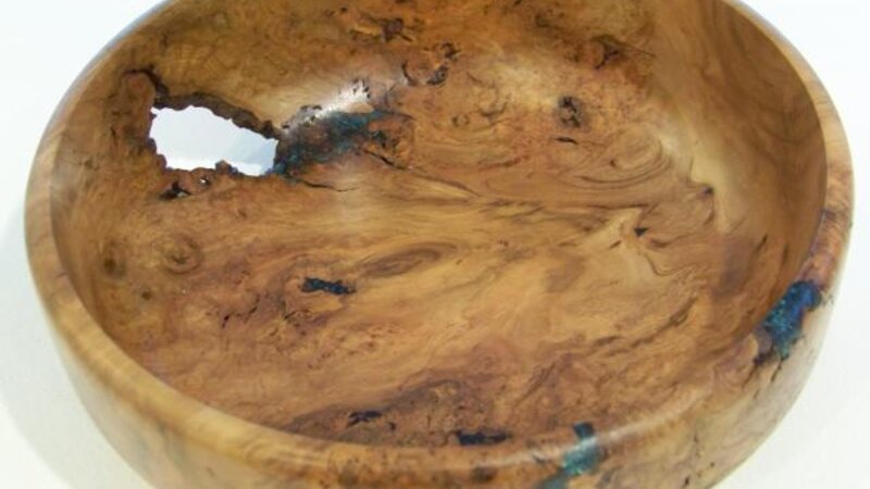 10th Annual Exhibit Cherry Bowl with Turquoise