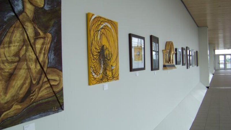 5th Annual Exhibit Just one of the walls of Adult Artwork