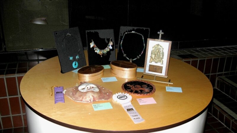 10th Annual Exhibit A display featuring 3-dimensional artwork from Ventura County's 10th Annual NAP Exhibition