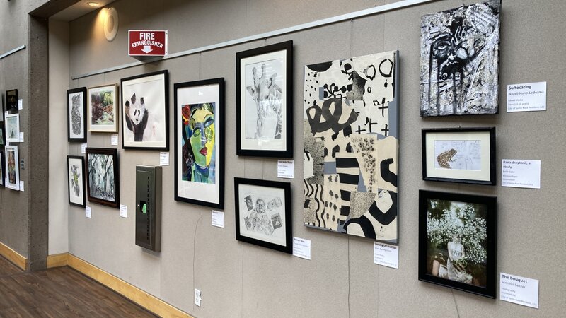 19th Annual Exhibit A wall filled with some of the incredible artwork from the 19th Annual Santa Rosa, CA National Arts Program!