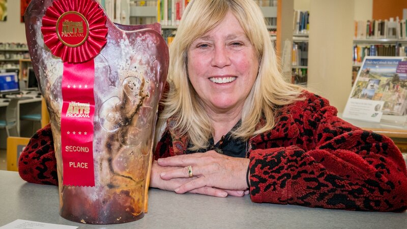 10th Annual Exhibit Abstract Slab Vase