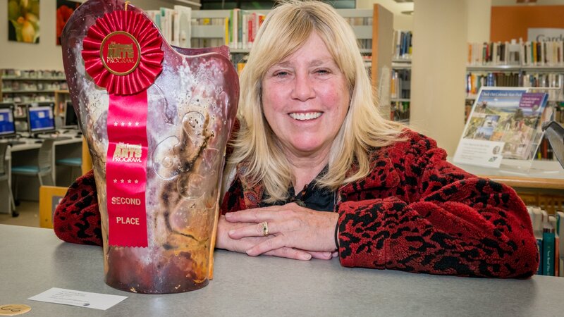 10th Annual Exhibit Abstract Slab Vase