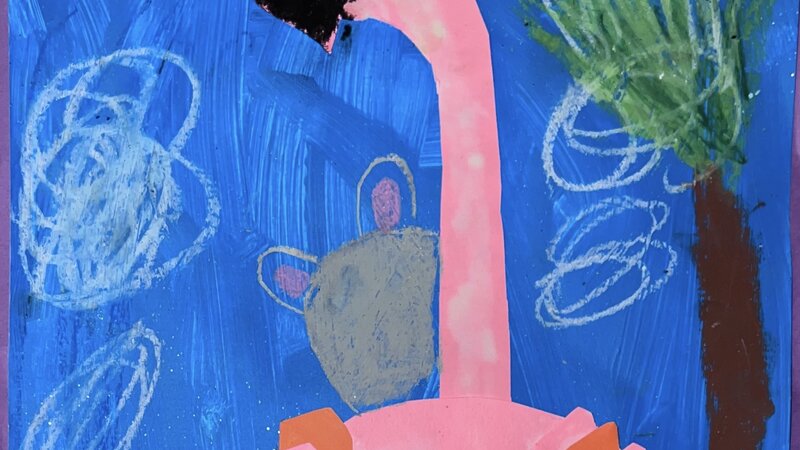 Flamingo in the Forest