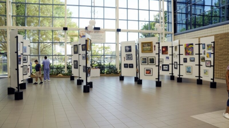 1st Annual Exhibit Artwork from the 1st Annual NAP Exhibition at Shands Jacksonville Medical Center on display in the atrium of the LCR building