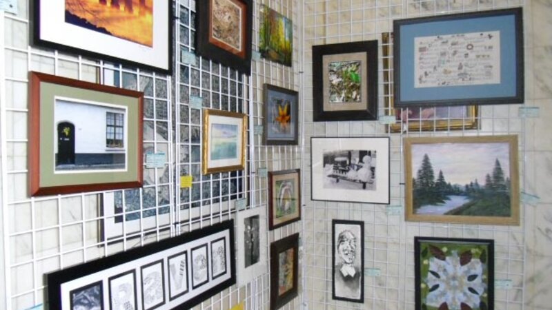 7th Annual Exhibit Artwork from the Intermediate category on display at the City Hall of Portland