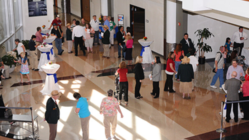 3rd Annual Exhibit Arial view of reception at the DFW International Gallery