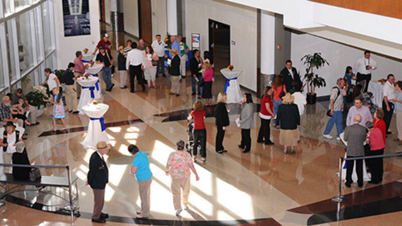 3rd Annual Exhibit Arial view of reception at the DFW International Gallery