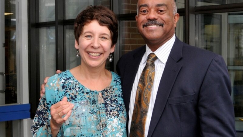 5th Annual Exhibit Coordinator Grace Serra was presented the NAP 5th Anniversary Award by President Herman Gray