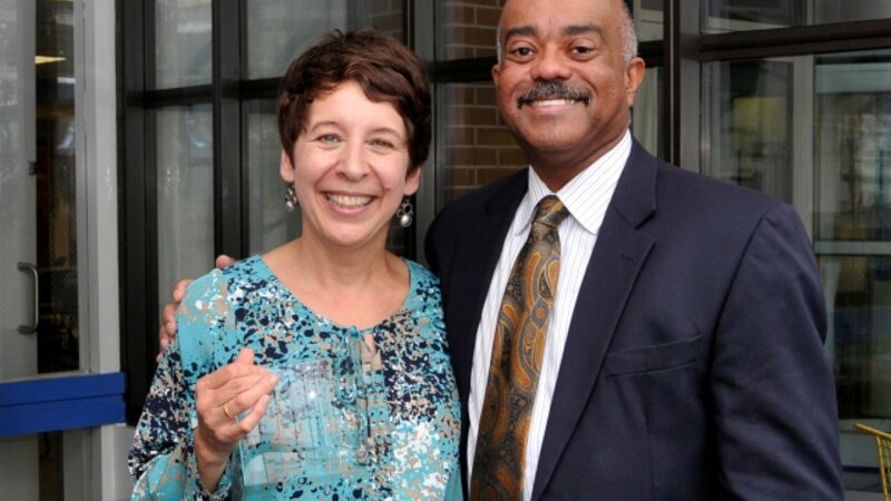 5th Annual Exhibit Coordinator Grace Serra was presented the NAP 5th Anniversary Award by President Herman Gray