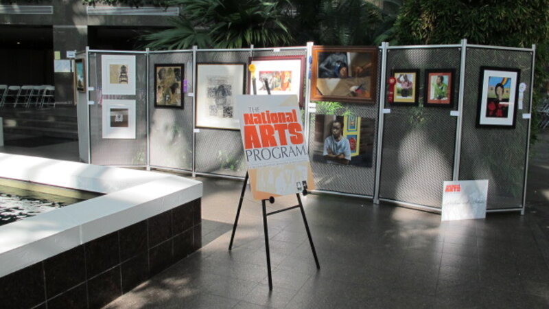 16th Annual Exhibit Artwork from the 16th Annual NAP Show on display in the Fulton County Government Center Atrium