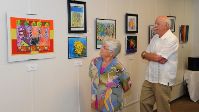 6th Annual Exhibit Attendees to the 6th Annual NAP Exhibition at DFW Airport taking in the wonderful artwork on display at the Rental Car Center