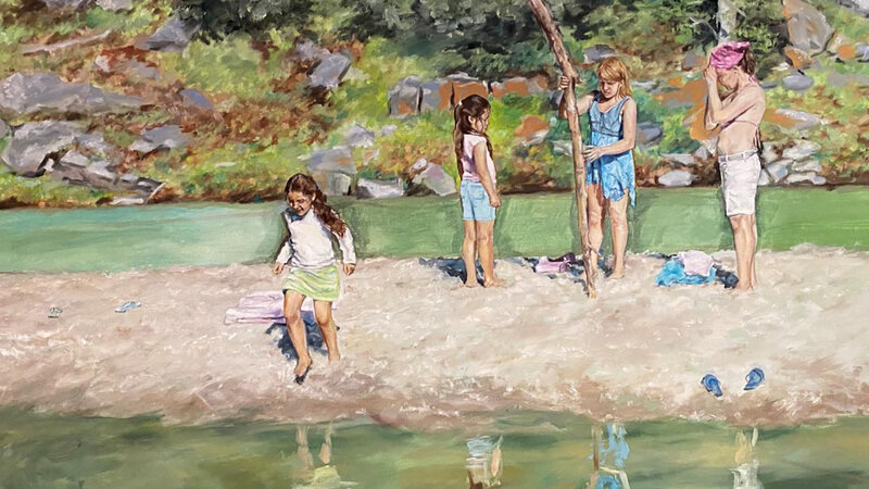 The Sandbar, painting by Maya Porche from the 20th Annual Show 