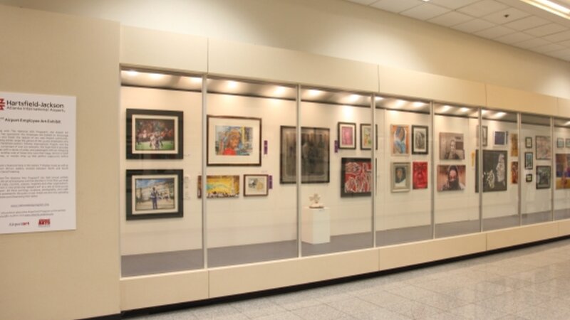 2nd Exhibit The artwork from the 2nd Annual NAP Exhibit at Hartsfield-Jackson International Aiport on display in the Gallery T Cases