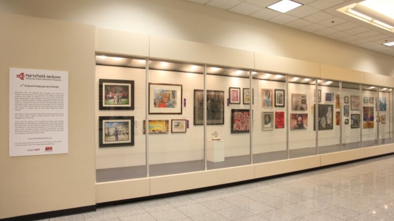 2nd Exhibit The artwork from the 2nd Annual NAP Exhibit at Hartsfield-Jackson International Aiport on display in the Gallery T Cases
