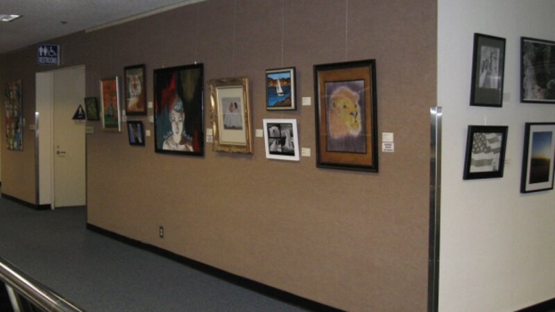 9th Annual Exhibit Just one of the art lined hallways of the Ventura County Government Center, CA