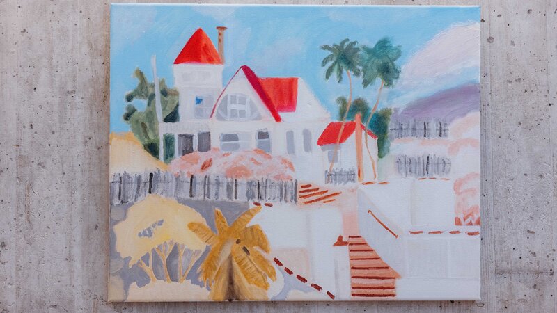 Painting titled Beach House