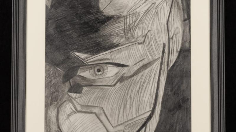 a drawing of half of a persons face done by a teen artist