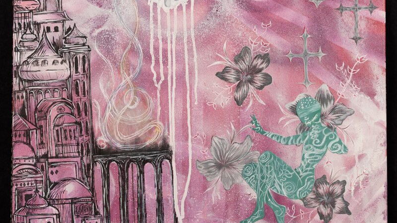 mixed media fantasy artwork