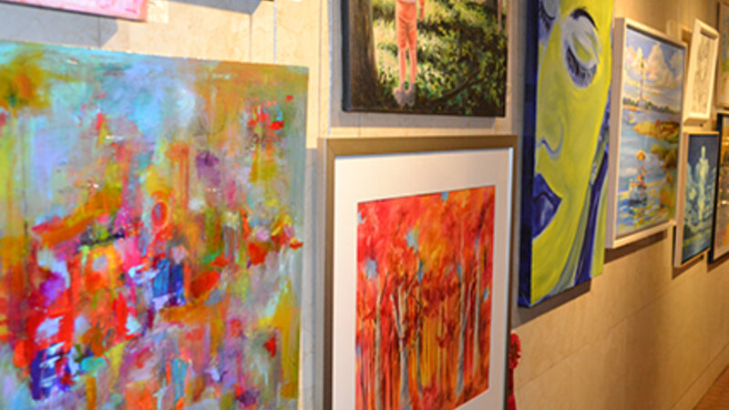 12th Annual Exhibit Selection of Professional artwork on display in the Block Gallery
