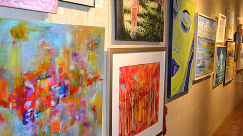 12th Annual Exhibit Selection of Professional artwork on display in the Block Gallery